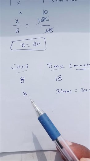 If a man washes 8 cars in 18 minutes. How many Cars are Washed in 3 hours? | CSS with Umar