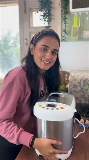 Jyoti Mahawar on Instagram: "Made 100% whole wheat bread at home 🍞 and honestly… it came out so good 🤍 Used the Kent Bread Maker and it did everything for me — from kneading to proofing to baking, all in one pot. It even has a recipe book & clear instructions, so super easy even if you’re making bread for the first time. Why I loved this bread maker: • 19 preset programs • 7 types of bread options • Works with different types of atta • Hygienic & very easy to operate • A healthier way to bake