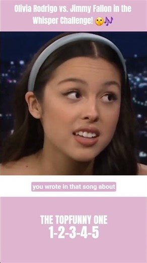 Olivia Rodrigo vs. Jimmy Fallon in the Whisper Challenge! 🤫🎶 #shorts #celebrity #funny #comedy