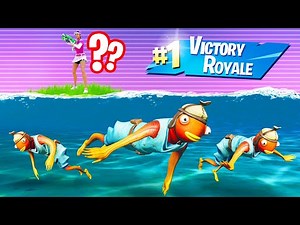 Winning WITHOUT Leaving The WATER In FORTNITE! (Playing As A FISH)