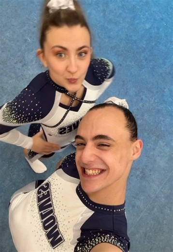 New uniforms 💙🤍 @ceylan.thomas • • • • • #cheer #cheerleading #cheerleader #cheeruniform #cheeruniforms