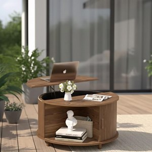 Walnut Lift-top Coffee Table – Mid-century Modern Fluted Storage - Etsy