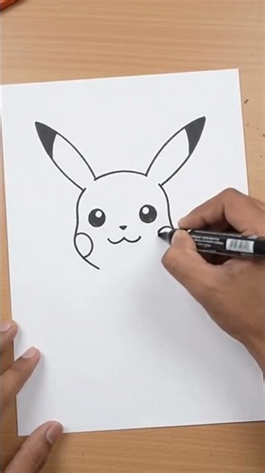 Pikachu Drawing 😍⚡ | Easy & Cute Pikachu Art #Shorts