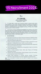 1K views | ITI Recruitment 2025 #iti | Government Jobs | Facebook