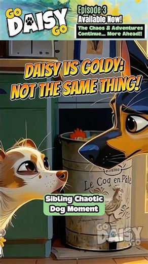 Tiny‑Dog Logic Spirals Out of Control 😂🐾 | Sibling Chaotic Dog Moment | Go Daisy Go #shorts