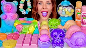 【Hunnibee】复活节彩蛋粉彩甜品(幸运符、棉花糖、果冻、蛋糕、巨大的小熊软糖) 咀嚼音助眠(旧)