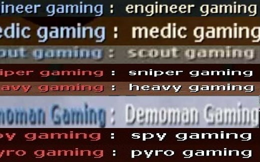 目前为止所有的TF2角色gaming语音