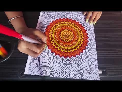 Relaxing Mandala Colouring | Stress Relief Art Therapy 🎨✨