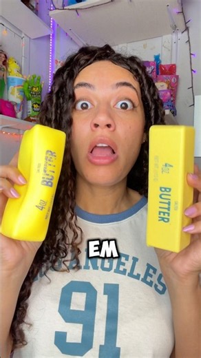 I froze my Butter 🧈😱👀 #butter #squishy