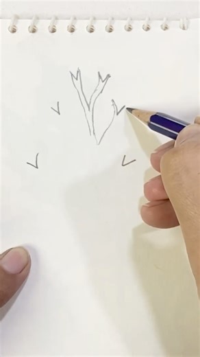 Draw an easy tree with v
