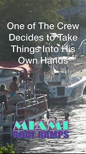 Boat Dies at the Ramp the Crew Decides to Swim it Over. #onlyintheMIA #miamibeach #allday #boating #boatrampfails #boatramp #boatlife #everyday #boynton #miamidade #ohboy #crazy #justmissed #drainplugmafia | Miami Boat Ramps