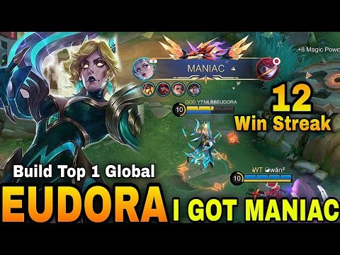 EUDORA BEST BUILD 2026 | I GOT MANIAC EUDORA GAMEPLAY! 12 WIN STREAK ~ MLBB