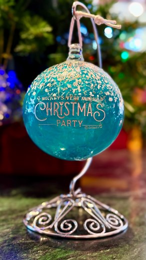 ✨ Limited Holiday Magic! ✨ Our exclusive handblown Christmas ornaments are only available during Mickey’s Very Merry Christmas Party 🎄 Beautiful colors. Crafted by Arribas artisans. Personalize yours with on-site engraving! | Arribas Brothers at Walt Disney World