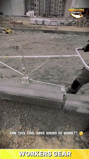 Heavy-Duty Concrete Leveling Tool for Smoothing and Finishing Gravel Surfaces in Construction Sites