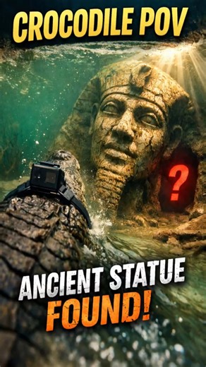 Crocodile POV Finds Hidden Ancient Statue in the Nile! 🐊😱