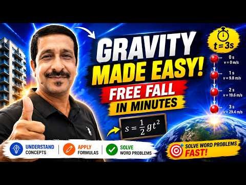🚀 Acceleration Due to Gravity & Free Fall Made Easy | Solve Numericals in Minutes | Physics Concepts