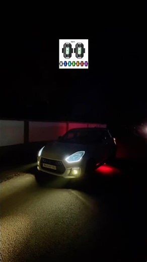 Wow😍what Crazy look after installed Jet blinking colring light in My modified SwiftSport #ytshorts