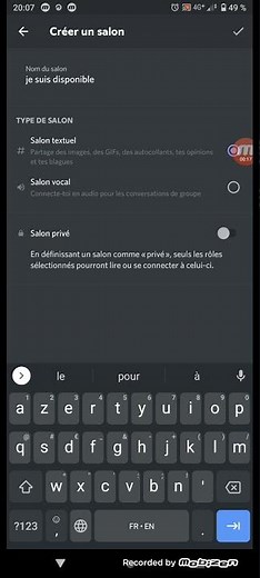 TUTO COMMENT CREER UN SALON SUR DISCORD !