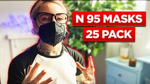 Watch N 95 masks 25 pack on Amazon Live