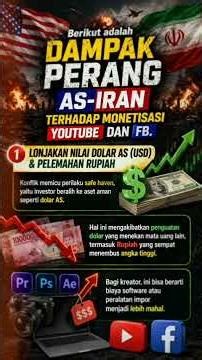 INILAH DAMPAK PERANG AS-IRAN YANG SIGNIFIKAN TERHADAP PEMBAYARAN GAJI MONETISASI FB DAN YOUTUBE 🤔🙄😊