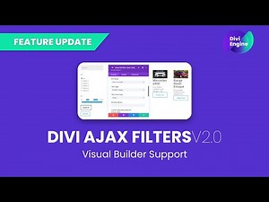 Divi Ajax Filters V2.0 Update with Divi Visual Builder Support & More!