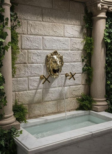 Brass Lion Faucet Wall Mount, Unlacquered Solid Brass Garden Spigot, Two Handle Outdoor Water Tap - Etsy