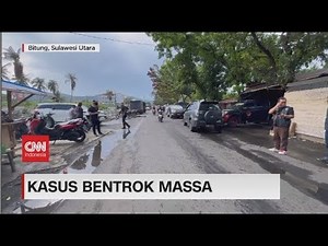 Suasana Bitung Pascabentrok Massa