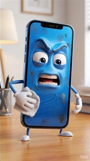 Phoninho Hate Touch Your Phone With GREASY Fingers 🍕😤 #talkingobjects #funny #aianimationshort
