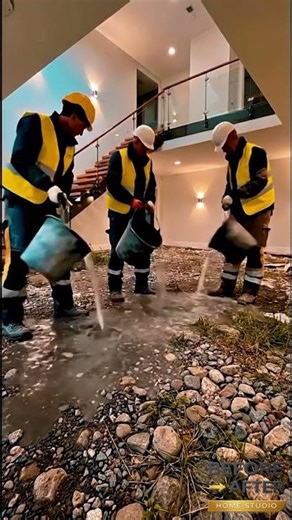 Living Room Pond Floor Transformation | Pebbles, Stones & Epoxy Design #interiordesign #gardendesign