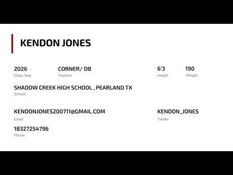 Kendon Jones (2026, DB)
