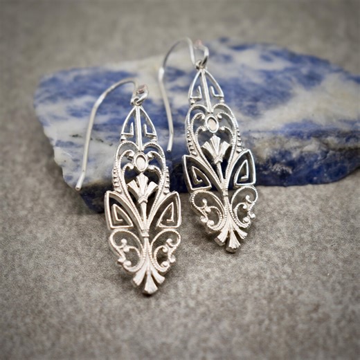 Hand Pierced Sterling Silver Dangle Earrings - Etsy