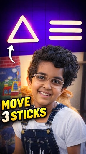Move 3 sticks to make 5 Triangles 🤓 #neonschool #puzzlechallenge #matchstickpuzzle #trending