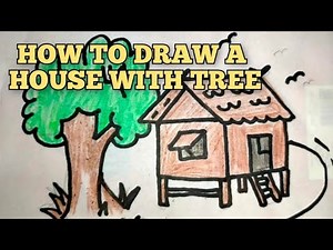 How To Draw a House With a Tree | Paano Gumuhit ng Bahay Kubo | GUHIT PINAS TV