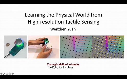 Learning the physical world from High-resolution Tactile Sensing