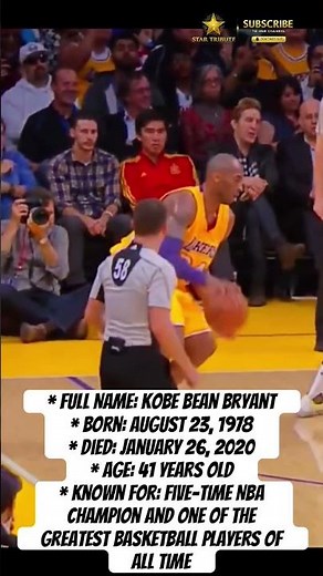 💔 Kobe Bryant Dies at 41 | The World Mourns a Basketball Legend (1978–2020)