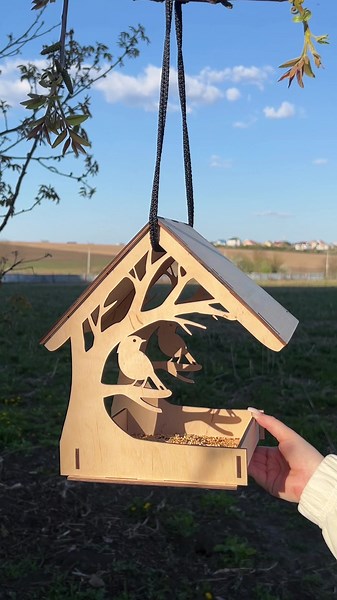 Animal Wooden Bird Feeder SVG Laser Cut Files