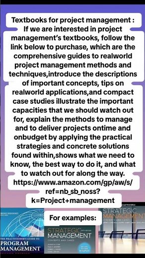 Textbooks for Project Management
