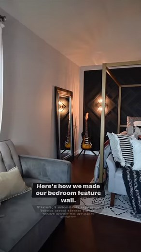 20K views · 546 reactions | Bedroom Feature Wall How To 朗 Have you ever used Luan plywood? It worked perfectly for this project since we had textured walls. Any questions about this project let us know! ⬇️ #woodwork #interior #interiordesign #walldecor #wallart #wallcovering #featurewall #diy #diyhomedecor #woodworker #howto #BudgetFriendly #diy | Emyludesigns | Facebook