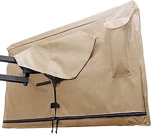 Outdoor TV Cover 70-75 inch - with Zipper, Weatherproof, Waterproof 360 Degrees Protection, Soft Non Scratch Interior - Beige