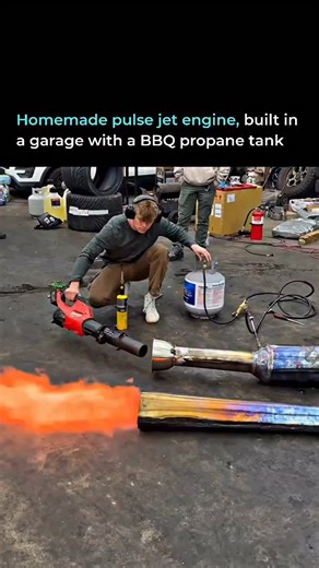 Intalogy™ on Instagram: "Here’s how it works: fuel goes in, ignites in rapid bursts. Each explosion pushes hot gas out the back, creating thrust forward. Rinse and repeat, hundreds of times per second. Same basic physics that powered German V-1 missiles in WWII. They’re simple to build but awful for actual flying - inefficient and incredibly loud. That’s why pulse jets are mostly hobbyist projects now. Still, watching one actually work is pretty spectacular. ➕ Comment ‘BONUS’ and I’ll send you a