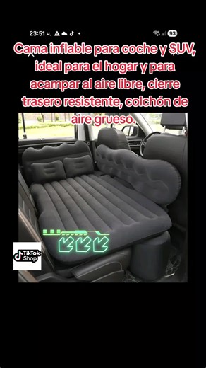 ¡Genial! Aquí tienes un video con la opción de compra para la cama inflable para coche y SUV, ideal para usar en casa y acampar al aire libre, con cierre trasero abatible y un colchón inflable grueso. --- Si quieres escaparte el fin de semana y dormir en el coche, ¡necesitas esto! Este es un **colchón inflable** que se infla en **menos de un minuto** y cabe perfectamente en la parte trasera de un **Jeep**. Es comodísimo, perfecto para acampar. Si quieres ver este colchón inflable, haz clic en el