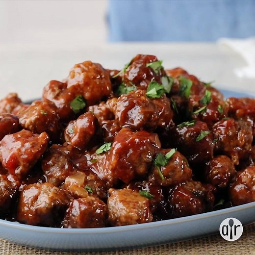"These meatballs are the best EVER! I've been making them for over 3 decades and they have always been a hit. Always the first appetizer to go!" Cape Cod Cocktail Meatballs: https://trib.al/7BQaadC | Allrecipes