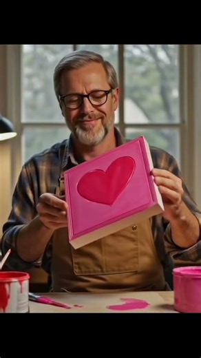 Heart Painting Magic for Valentine's Day! ❤️ DIY Special Frame