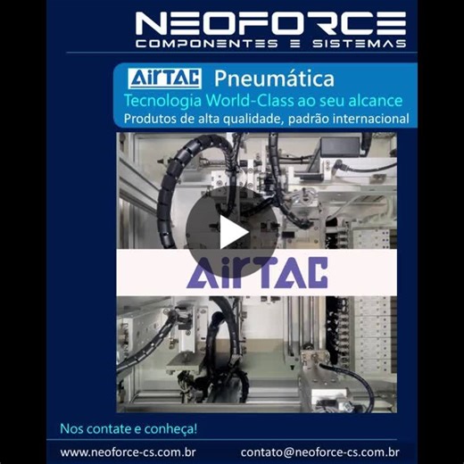 AirTAC Pneumática | Tecnologia World-Class ao seu alcance Produtos de alta qualidade com padrão internacional. ✔️ Soluções completas, econômicas e confiáveis ✔️ Excelente custo-benefício sem abrir… | NEOFORCE Componentes e Sistemas