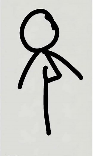 Dancing stick figure