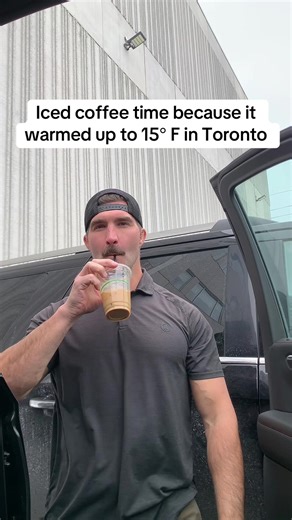 Plus jamming out to the Canadian Icon @Avril Lavigne #icedcoffee #coffee #toronto #warm #coffeetiktok