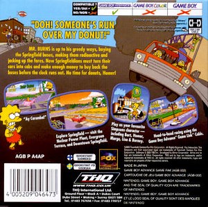 Simpsons Road Rage Cheats Gba