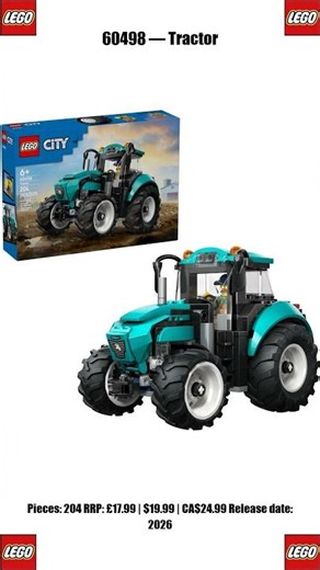 LEGO Tractor (60498) | 204 Pieces #shorts