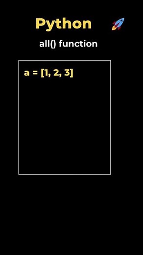 22. all() function in Python #coding #datascience