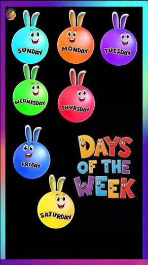 DAYS OF THE WEEK bunnies 🐰🐰 #learning #kidslearning